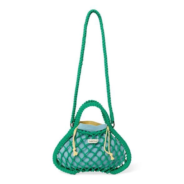 STUDIO NOOS MACRAME MINI HAND BAG GREEN & BLUE YELLOW SÍŤKA - DOPLŇKY - PRO MAMINKY