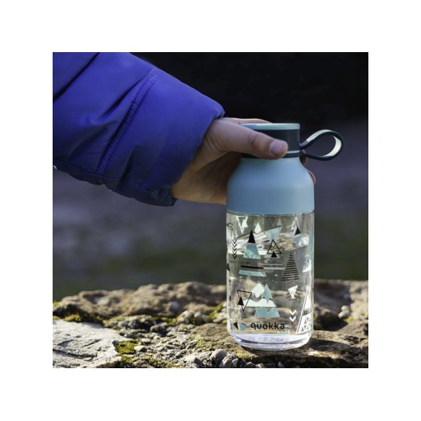 QUOKKA PLASTOVÁ LÁHEV ICE KIDS S POUTKEM INDIAN 430 ML - SPORTOVNÍ LAHVE - KRMENÍ