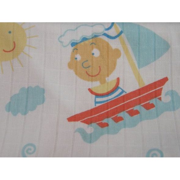 KIKKO XKKO 80X80 BAVLNĚNÉ PLENY S POTISKEM 3KS - LÁTKOVÉ PLENY SKLÁDANÉ - PŘEBALOVÁNÍ