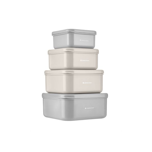 KIKKABOO SADA BOXŮ NA SVAČINU 4 KS KITTY CAT GREY - KRABIČKY NA SVAČINU - KRMENÍ