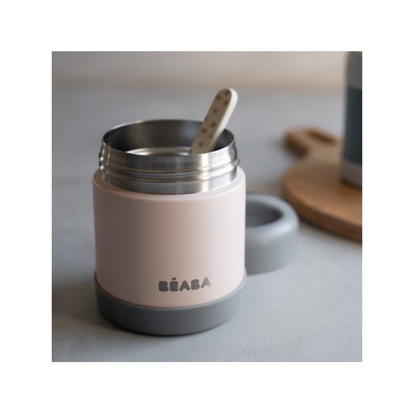 BEABA TERMOSKA NA JÍDLO 300ML PINK - TERMOOBALY A TERMOSKY - KRMENÍ