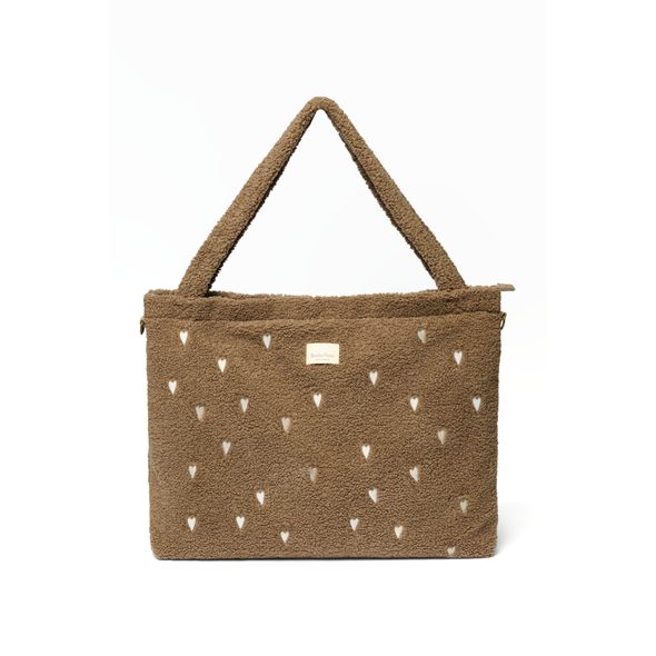 STUDIO NOOS TEDDY HEARTS PŘEBALOVACÍ TAŠKA BROWN HEARTS - PŘEBALOVACÍ TAŠKY - KOČÁRKY A PŘÍSLUŠENSTVÍ