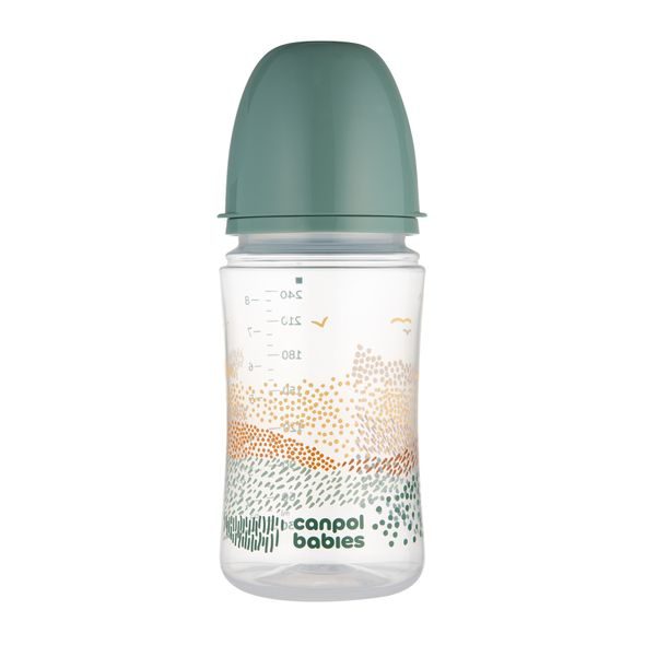 CANPOL BABIES ANTIKOLIKOVÁ LAHEV EASYSTART MOUNTAINS 240ML ZELENÁ - KOJENECKÉ LAHVE - KRMENÍ