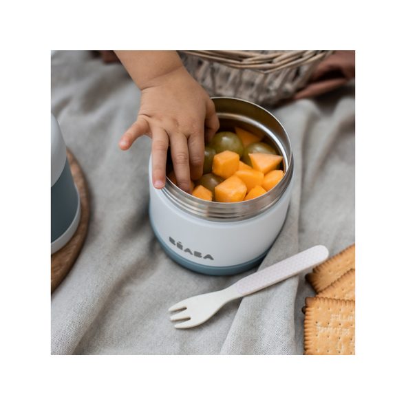 BEABA TERMOSKA NA JÍDLO 500ML BLUE - TERMOOBALY A TERMOSKY - KRMENÍ