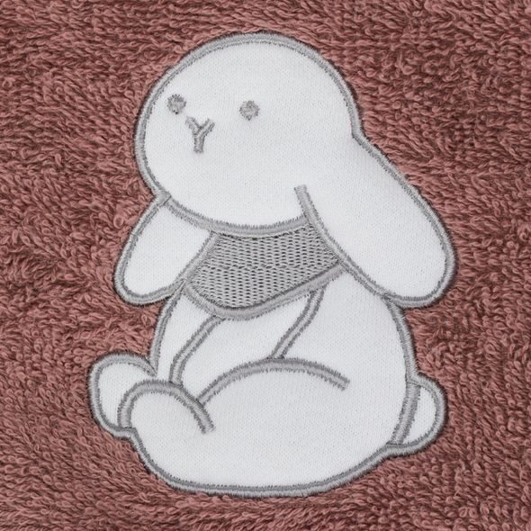 FILLIKID OSUŠKA S KAPUCÍ RABBIT PINK 75X75 CM - OSUŠKY A DĚTSKÉ ŽUPANY - KOUPÁNÍ A ZDRAVÍ