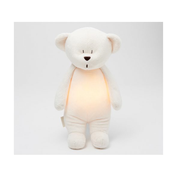 MOONIE USÍNÁČEK MEDVĚD 2.0 CREAM - USÍNÁČCI ŠUMÍCÍ / S TLUKOTEM - PRO DĚTI