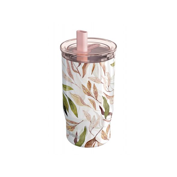 QUOKKA NEREZOVÝ TERMOHRNEK S BRČKEM MIST FALLING LEAVES 720 ML - TERMOOBALY A TERMOSKY - KRMENÍ