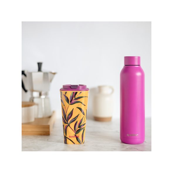 QUOKKA PLASTOVÝ CESTOVNÍ HRNEK FLUX SUN GARDEN 450 ML - SPORTOVNÍ LAHVE - KRMENÍ