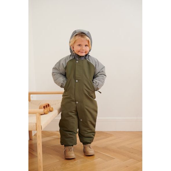 LEOKID ZIMNÍ KOMBINÉZA COLOR BLOCK GREEN SCAPE VEL. 18 - 24 MĚSÍCŮ (VEL. 86) - ZIMNÍ KOMBINÉZY - PRO DĚTI