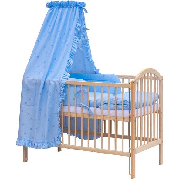 SCARLETT POSTÝLKA 120X60CM S KOMPLETNÍ VÝBAVOU SCARLETT MÉĎA MODRÁ - DŘEVĚNÉ POSTÝLKY - SPINKÁNÍ