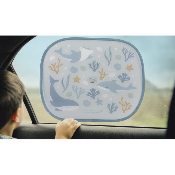 LITTLE DUTCH SLUNEČNÍ CLONA OCEAN DREAMS BLUE - SLUNEČNÍ ROLETY A CLONY - AUTOSEDAČKY A PŘÍSLUŠENSTVÍ