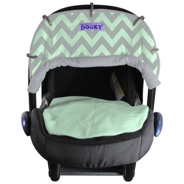 DOOKY CLONA REVERSIBLE MINT/GREY CHEVRON - STŘÍŠKY A STÍNÍTKA - AUTOSEDAČKY A PŘÍSLUŠENSTVÍ
