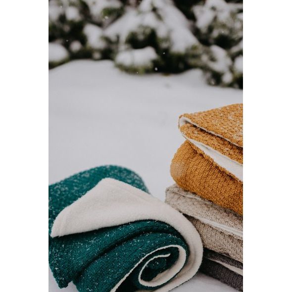 T-TOMI PLETENÁ DEKA WARM SMARAGD - DĚTSKÉ DEKY PRO MIMINKA - SPINKÁNÍ