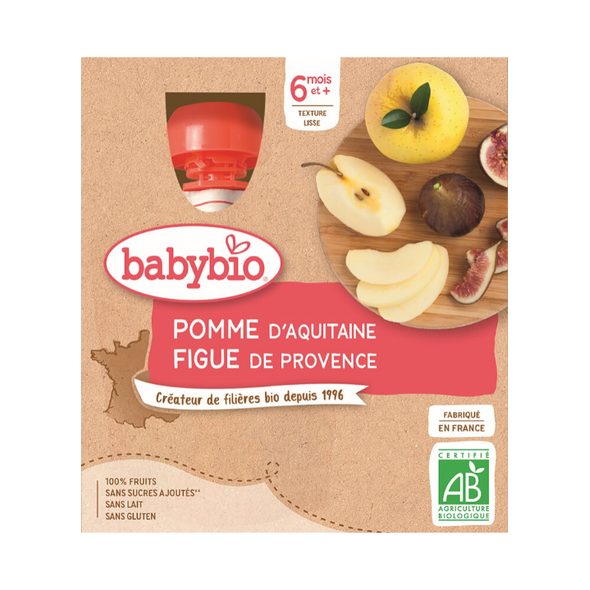 BABYBIO JABLKO FÍK 4X90 G - KAPSIČKY - KRMENÍ