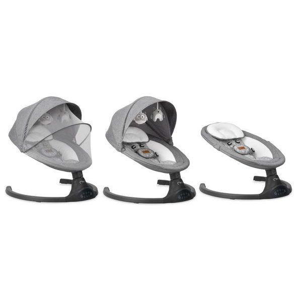 MOMI ELEKTRICKÁ HOUPAČKA KENANI TMAVĚ ŠEDÁ - LEHÁTKA A HOUPADLA - SPINKÁNÍ