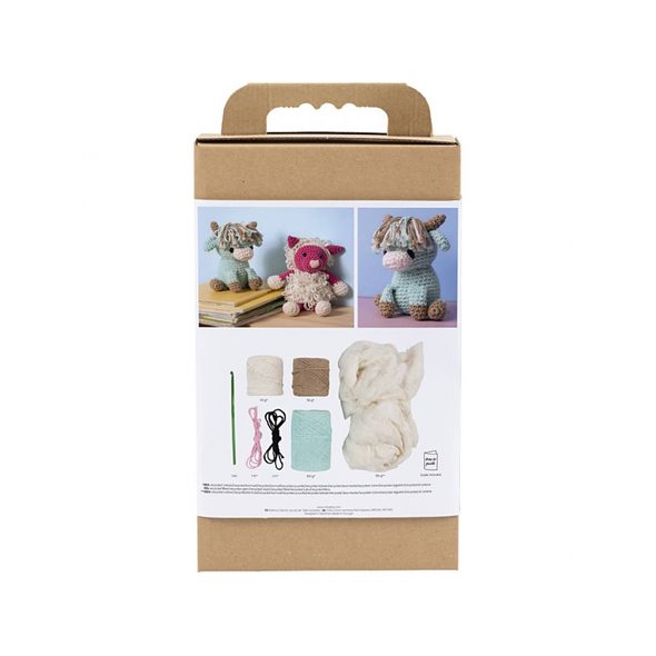 CREATIV COMPANY SADA NA HÁČKOVÁNÍ AMIGURUMI KRAVIČKA - NAVLÉKÁNÍ - PRO DĚTI