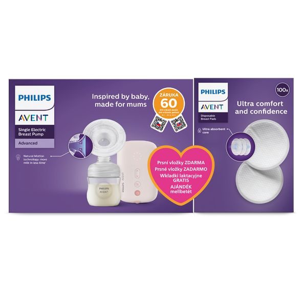 PHILIPS AVENT ODSÁVAČKA MATEŘSKÉHO MLÉKA ELEKTRICKÁ SCF395/31+DÁREK - ODSÁVAČKY MATEŘSKÉHO MLÉKA - KRMENÍ