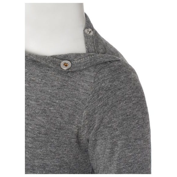 NOPPIES LONGSLEEVE PUCK ANTHRACITE MELANGE - KABÁTKY, MIKINKY - PRO DĚTI