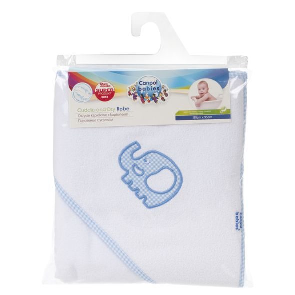 CANPOL BABIES OSUŠKA S KAPUCÍ S VÝŠIVKOU ZVÍŘÁTEK - OSUŠKY A DĚTSKÉ ŽUPANY - KOUPÁNÍ A ZDRAVÍ