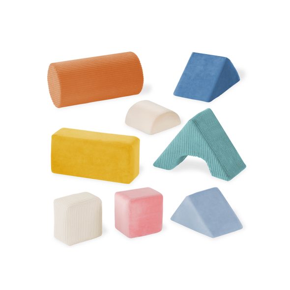 B-TOYS TEXTILNÍ PĚNOVÉ TVARY TUMBLE-Y TOWERS - STAVEBNICE A PUZZLE - PRO DĚTI