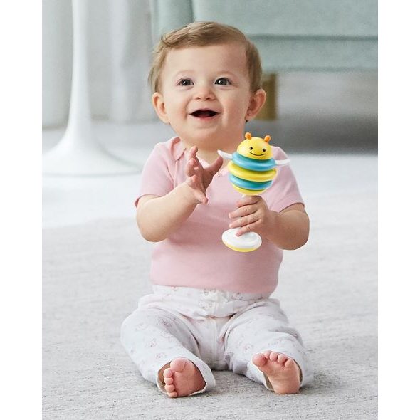 SKIP HOP HRAČKA EXPLORE&MORE CLACKER VČELKA 3M + - AKTIVNÍ HRAČKY - PRO DĚTI