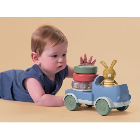 TAF TOYS NÁKLAĎÁK S PYRAMIDOU BUNNY - AUTÍČKA A VLÁČKY - PRO DĚTI