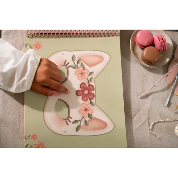 LITTLE DUTCH KNIHA S VYSTŘIHOVACÍMI MASKAMI ROSA - VÝTVARNÉ POMŮCKY A HRAČKY - PRO DĚTI