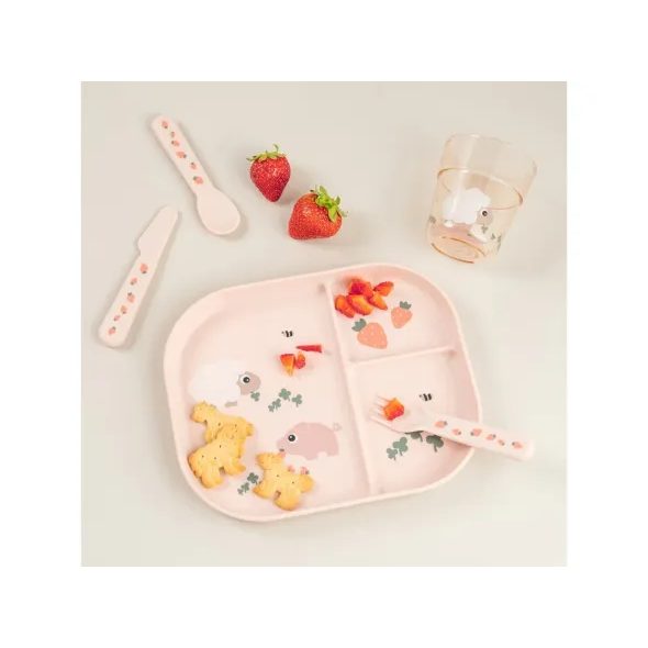 DONE BY DEER FOODIE DĚLENÝ TALÍŘ TINY FARM - MISKY, TALÍŘKY A PODLOŽKY - KRMENÍ