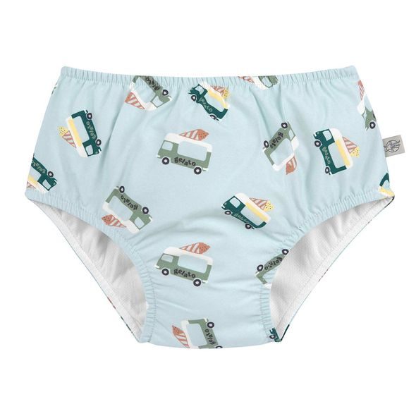 LÄSSIG PLENKOVÉ PLAVKY ICE CREAM TRUCK ILLUS. BLUE 19–24 MĚSÍCŮ (VEL. 92) - UV OBLEČENÍ - PRO DĚTI