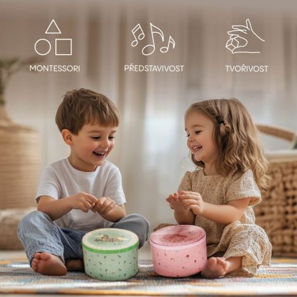 ZOPA DŘEVĚNÝ DĚTSKÝ BUBÍNEK - HUDEBNÍ NÁSTROJE - PRO DĚTI