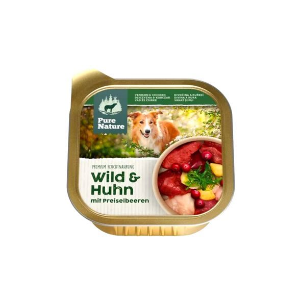 PURE NATURE DOG ADULT PAŠTIKA ZVĚŘINA A KUŘE 150G - KONZERVY PRO PSY - CHOVATELSKÉ POTŘEBY MALVÍKZOO