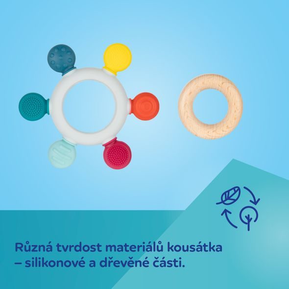 CANPOL BABIES DŘEVĚNO-SILIKONOVÉ KOUSÁTKO KRAB - KOUSÁTKA - PRO DĚTI