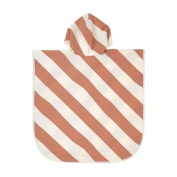 LÄSSIG PONČO STRIPES CLAY/SEA SALT - UV OBLEČENÍ - PRO DĚTI