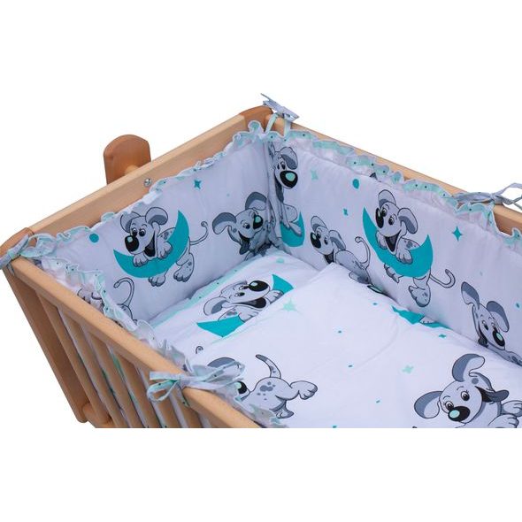 SCARLETT SOUPRAVA DO KOLÉBKY SCARLETT TIGI TYRKYSOVÁ - POVLEČENÍ DO POSTÝLKY - SPINKÁNÍ