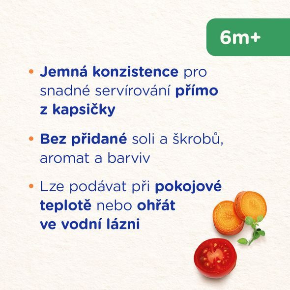 SUNAR PŘÍKRM LASAGNE S HOVĚZÍM MASEM 6M+ 120G - KAPSIČKY - KRMENÍ
