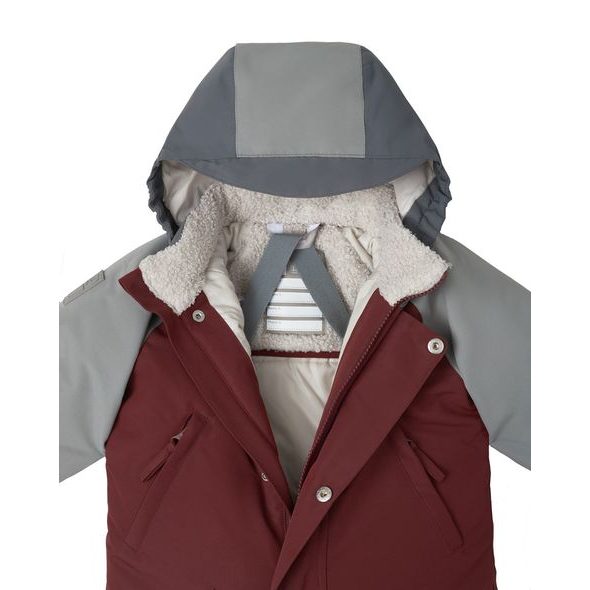 LEOKID ZIMNÍ KOMBINÉZA COLOR BLOCK REDWOOD VEL. 12 - 18 MĚSÍCŮ (VEL. 80) - ZIMNÍ KOMBINÉZY - PRO DĚTI