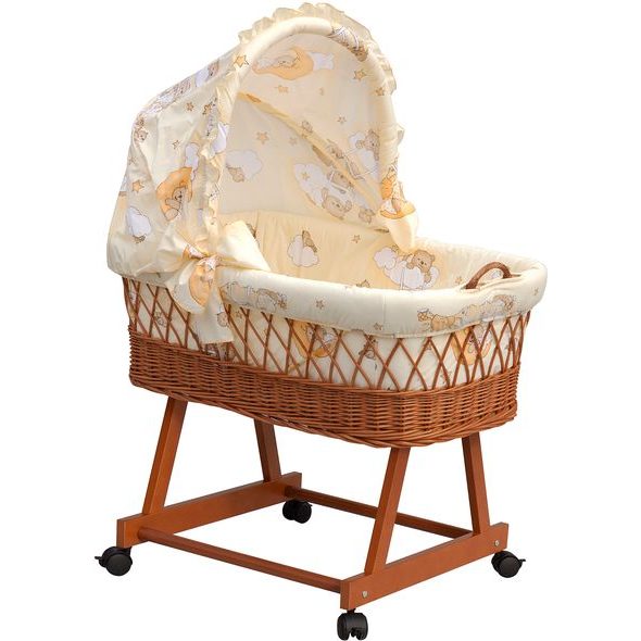 SCARLETT PROUTĚNÝ KOŠÍK NA MIMINKO S BOUDIČKOU MRÁČEK BÉŽOVÁ - KOŠÍKY A KOLÉBKY - SPINKÁNÍ
