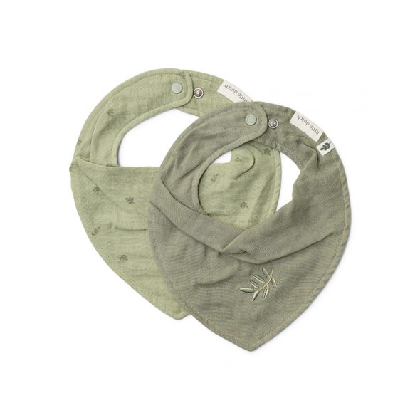LITTLE DUTCH BRYNDÁČEK BANDANA 2 KS PURE SAGE - BRYNDÁKY - KRMENÍ