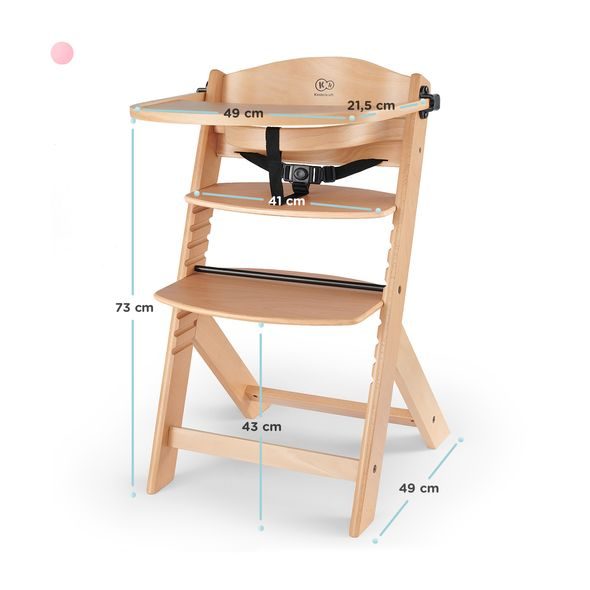 KINDERKRAFT ENOCK WOODEN - JÍDELNÍ ŽIDLIČKY DŘEVĚNÉ - KRMENÍ