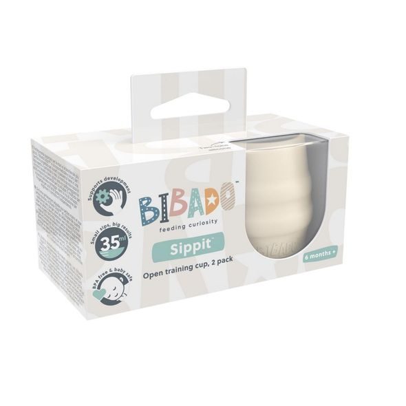 BIBADO SIPPIT TRÉNINKOVÝ HRNEČEK 2 KS FAWN - DĚTSKÉ HRNEČKY - KRMENÍ