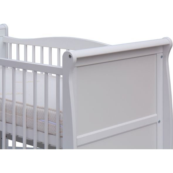 SCARLETT DĚTSKÁ POSTÝLKA SCARLETT MARINA - BÍLÁ (BOROVICE) - VYNDAVACÍ PŘÍČKY - 120 X 60 CM - DŘEVĚNÉ POSTÝLKY - SPINKÁNÍ