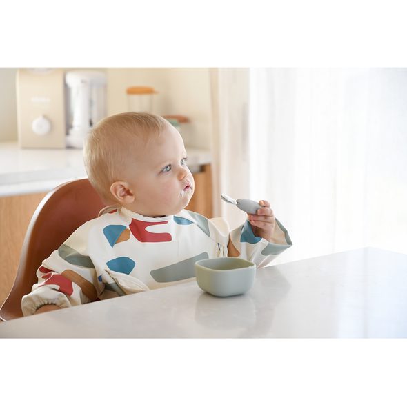 BEABA PRVNÍ TRÉNOVACÍ PŘÍBOR 2-DÍLNÝ VELVET GREY - LŽIČKY A PŘÍBORY - KRMENÍ