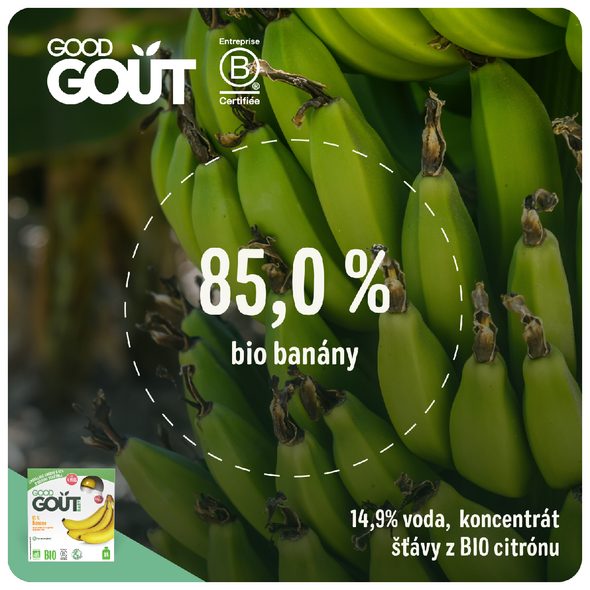 GOOD GOUT BIO BANÁN (4X85 G) - KAPSIČKY - KRMENÍ