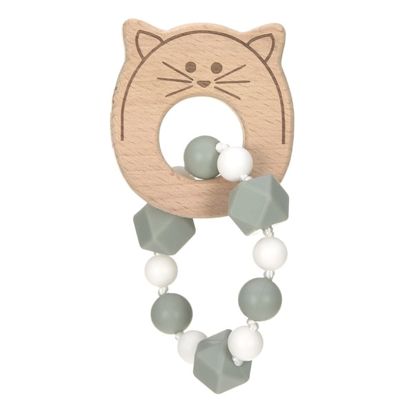 LÄSSIG TEETHER BRACELET WOOD/SILICONE - KOUSÁTKA - PRO DĚTI