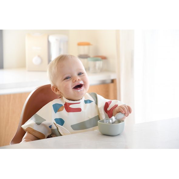 BEABA PRVNÍ TRÉNOVACÍ PŘÍBOR 2-DÍLNÝ VELVET GREY - LŽIČKY A PŘÍBORY - KRMENÍ