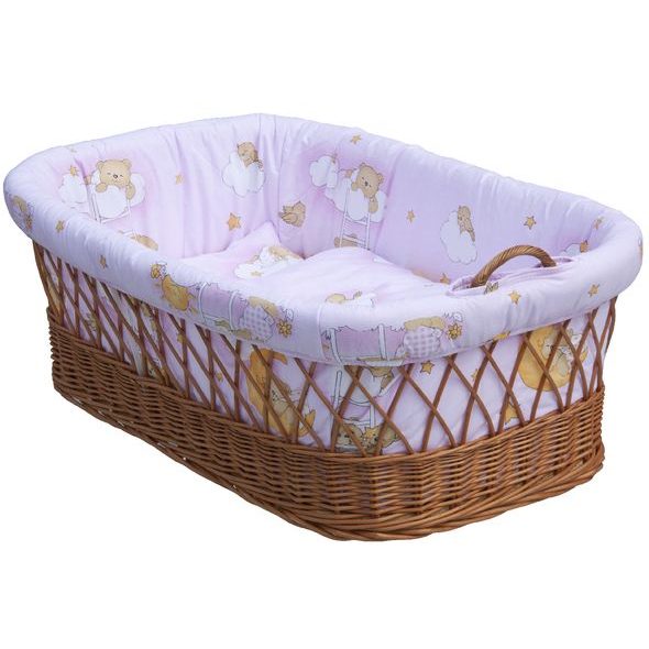 SCARLETT PROUTĚNÝ KOŠÍK NA MIMINKO MRÁČEK RŮŽOVÁ - KOŠÍKY A KOLÉBKY - SPINKÁNÍ