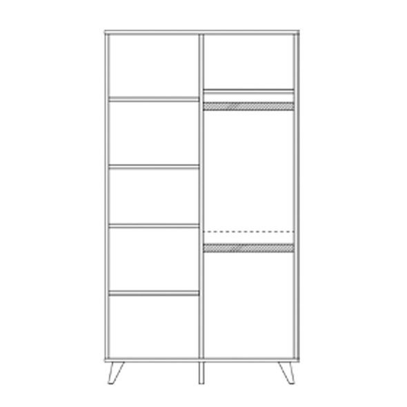 FAKTUM COLETTE ANTRACIT SKŘÍŇ DVOUDÍLNÁ - SKŘÍNĚ - SPINKÁNÍ