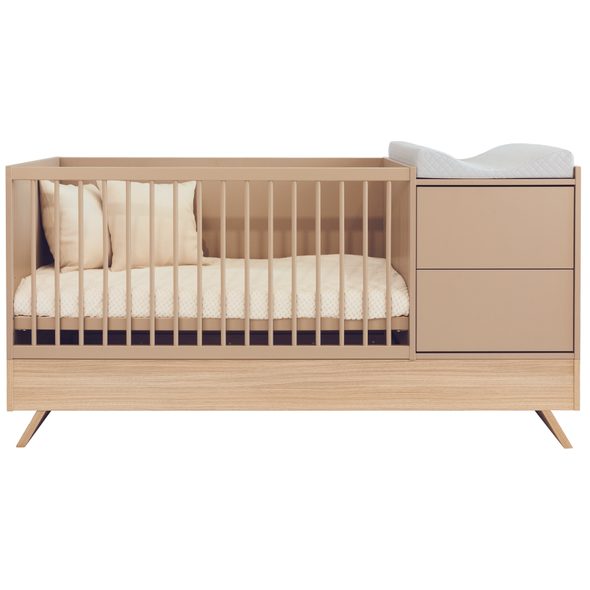 KOMBI POSTÝLKA FAKTUM SIENNA 3V1 CAPPUCCINO 70X - DŘEVĚNÉ POSTÝLKY - SPINKÁNÍ