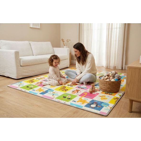 ZOPA MULTIFUNKČNÍ PĚNOVÁ SKLÁDACÍ PODLOŽKA OBOUSTRANNÁ 200X150 - HRACÍ PODLOŽKY NA ZEM - SPINKÁNÍ