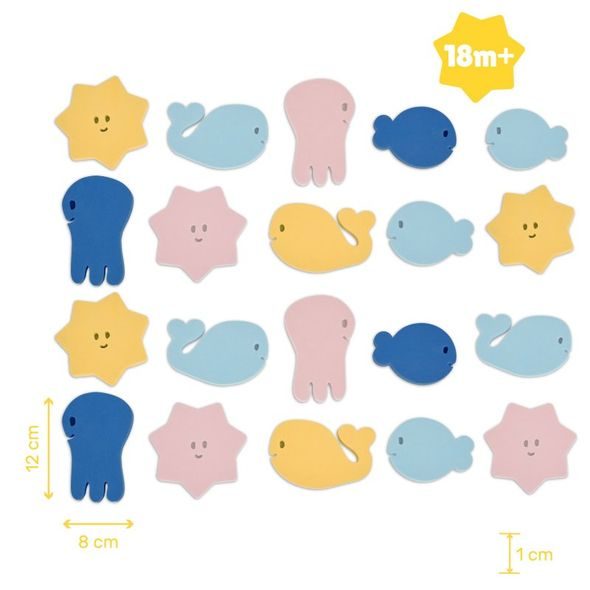 BADABULLE KNÍŽKA DO VODY + 20KS PUZZLE - HRAČKY DO VANY - PRO DĚTI